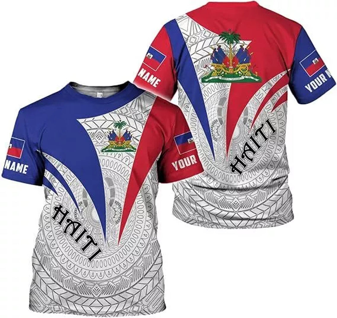Custom Haiti Shirts for Men Women Haitian Pride