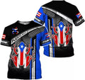 Custom Puerto Rico Shirts 3D Puerto Rico Shirt Puerto Rico Flag T-Shirt