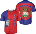 Custom Personalized Belize Baseball Jersey Shirt, Belizean Flag Jersey Belizean Pride