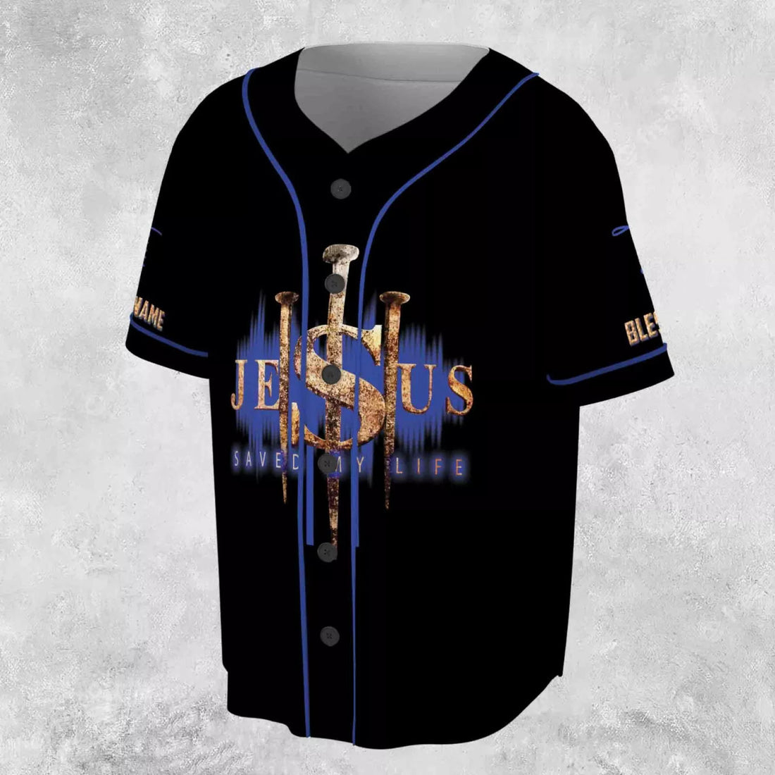 Custom Jesus Save My Life Jesus Lover Gift 3D Baseball Jersey Size S-5XL