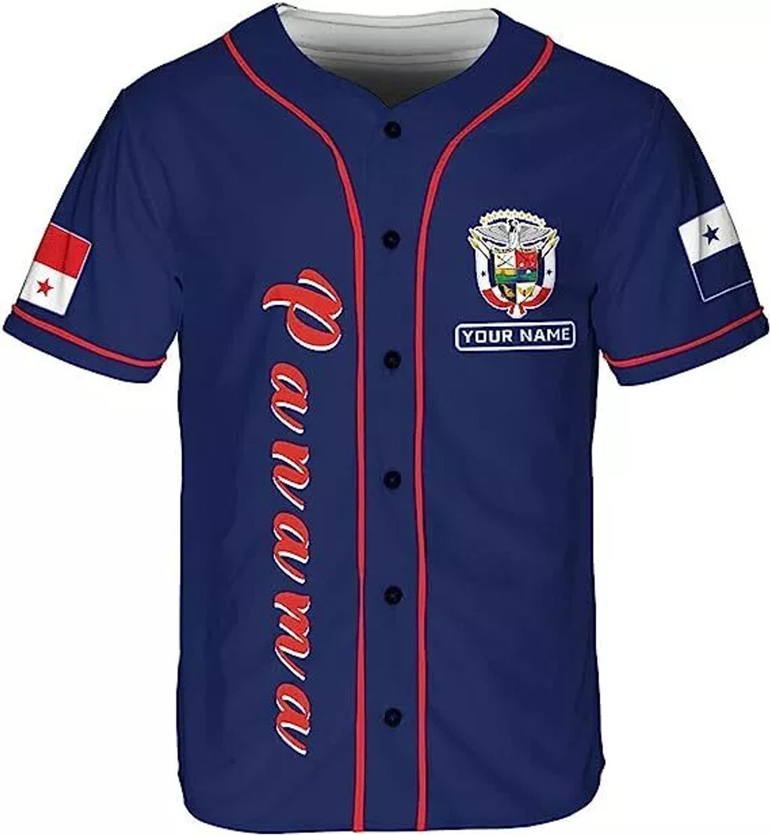Custom Name Panama Baseball Jersey Camisa Shirt, Panamanian Flag Jersey, Panama