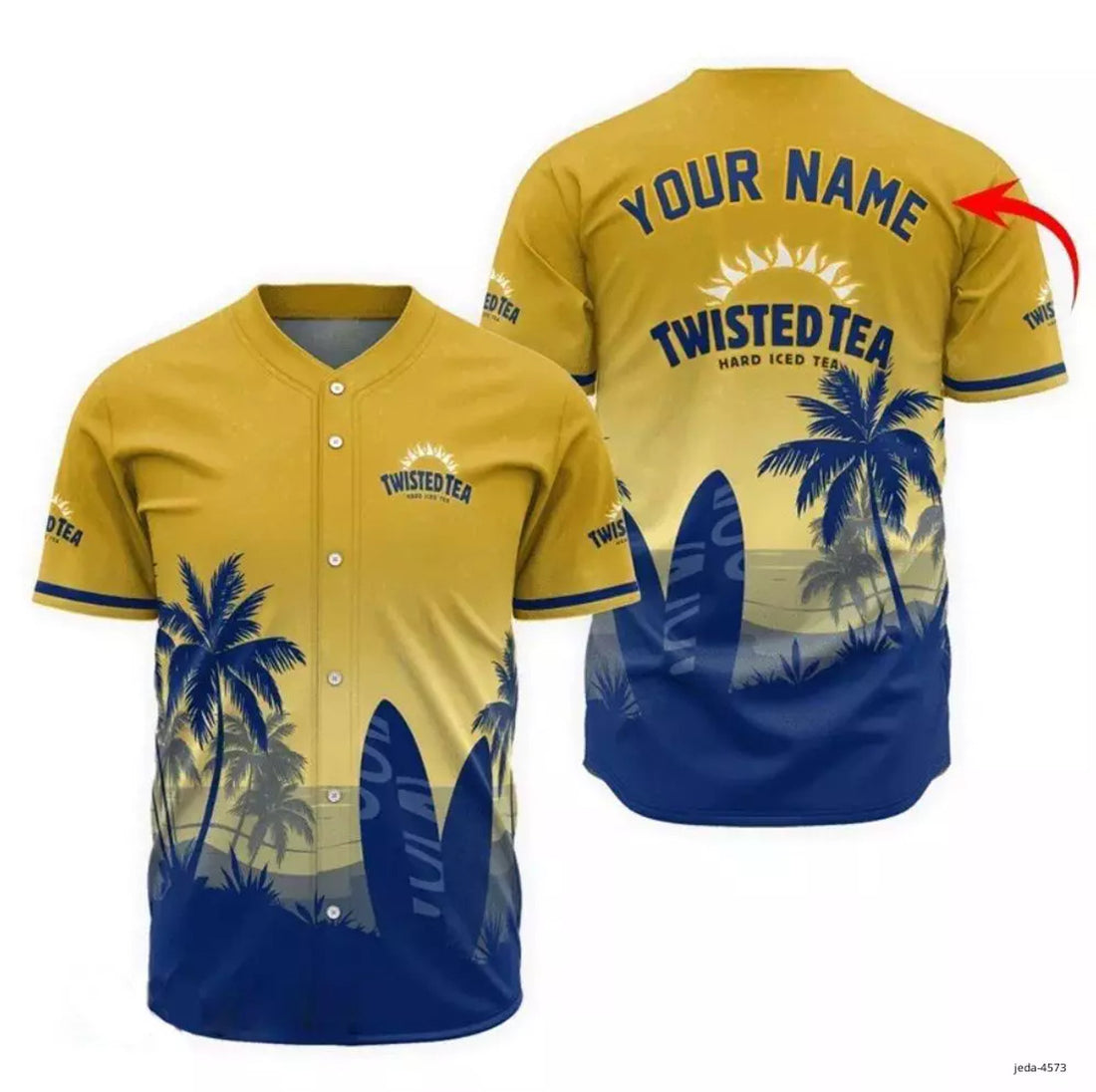 Custom Beer Lovers Twisted Tea Beer Best Gift Free Custom Name Button Baseball Jersey