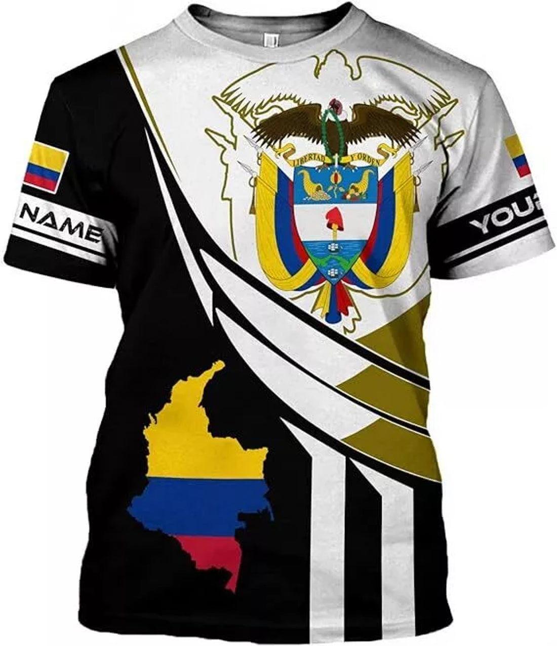 Custom Colombia Shirts Colombia Flag Shirt Colombian T-Shirt for Men Sizes S-5XL