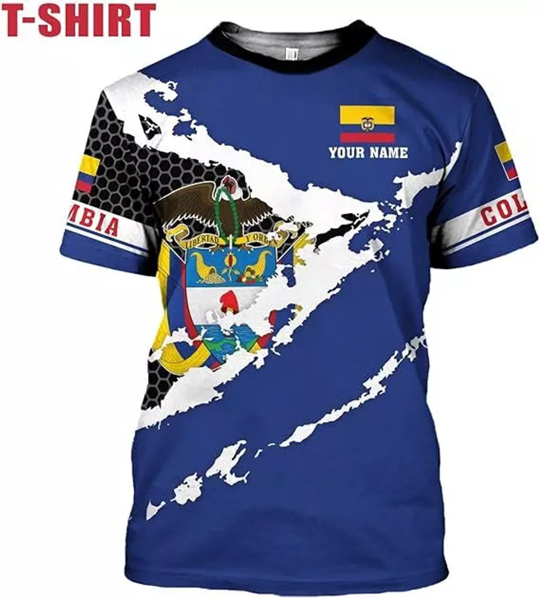 Custom Colombia Flag Shirts for Men Women, Colombian Pride T-Shirt, Unisex Shirt