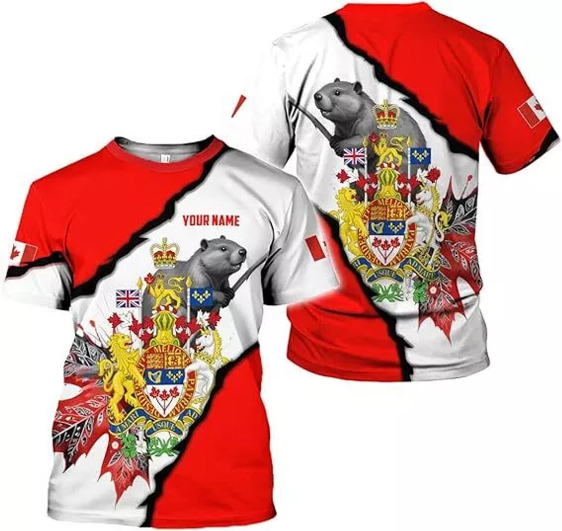 Custom Canada Shirt 3D, Canadian T-Shirt for Men and Women, Canadian Shirt