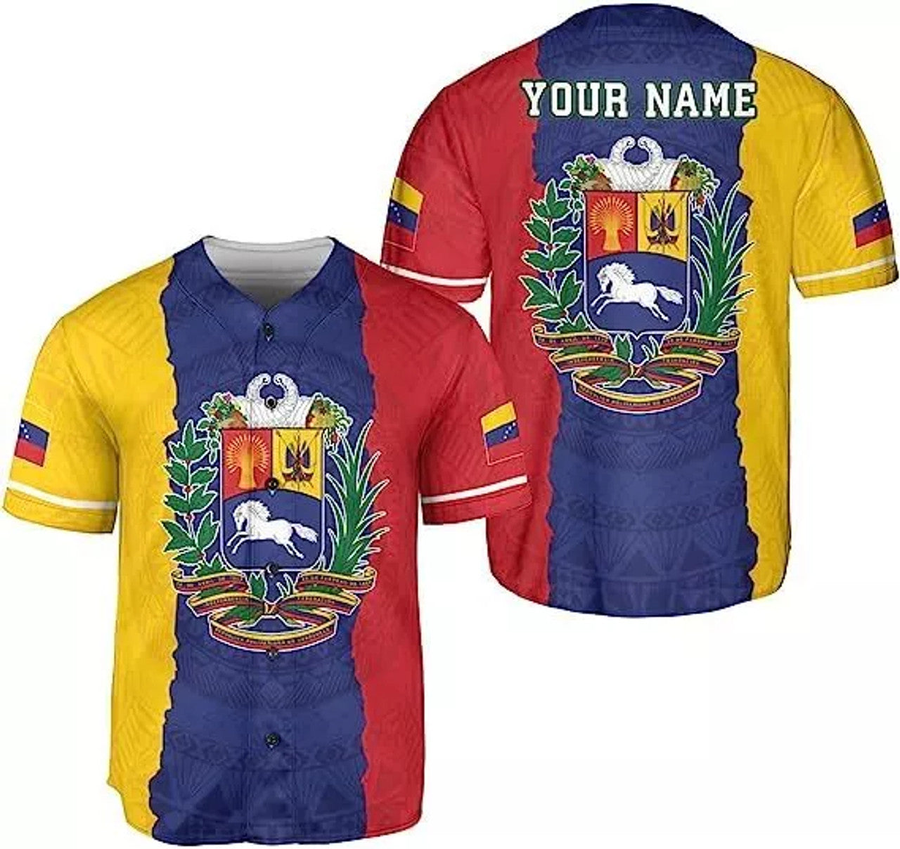 Custom Personalized Personalized Venezuela Baseball Jersey Proud Venezuelan Flag Jersey for Men Women