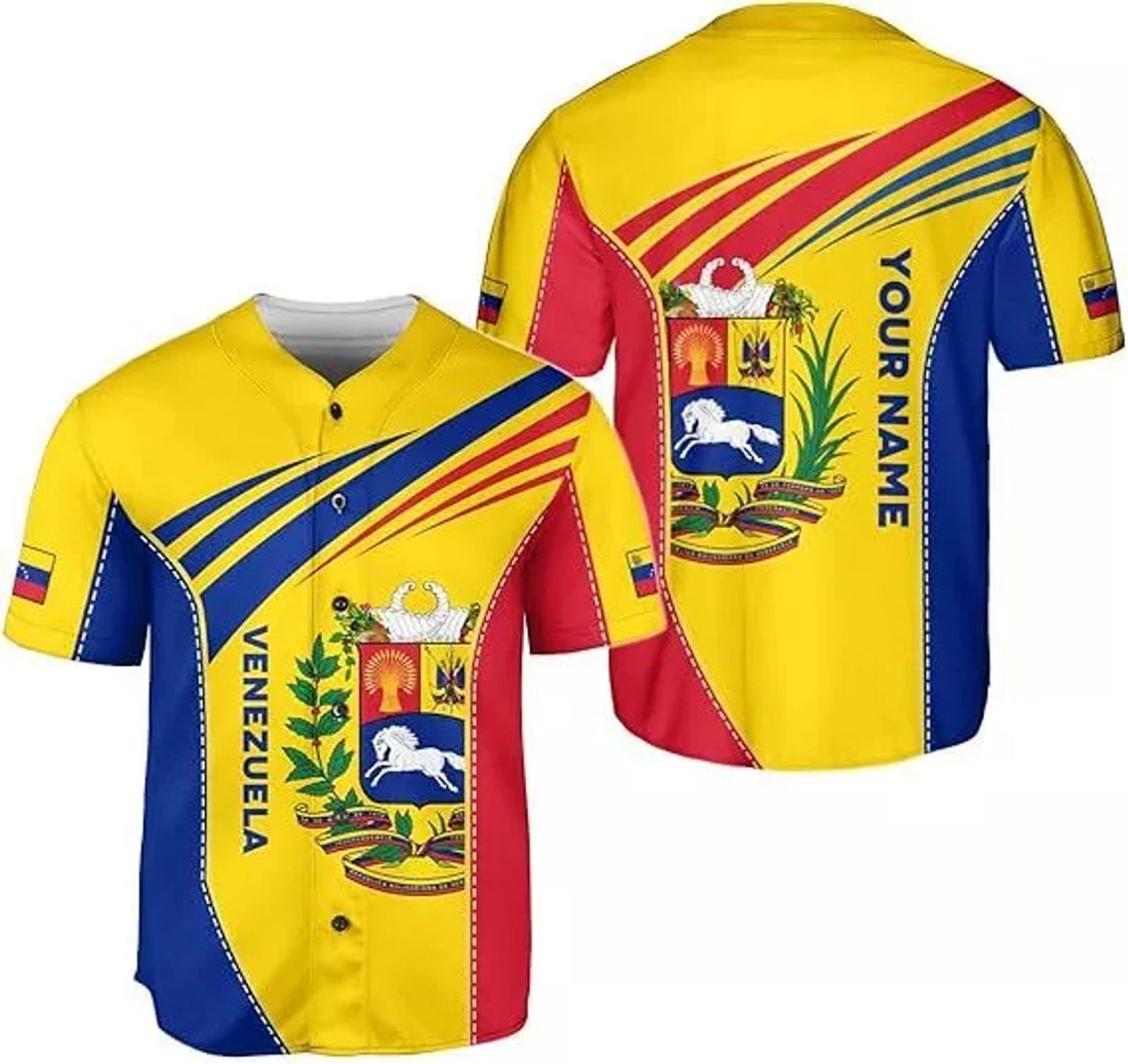 Custom Venezuela Baseball Jersey, Camisa De Venezuela, Venezuelan Jers
