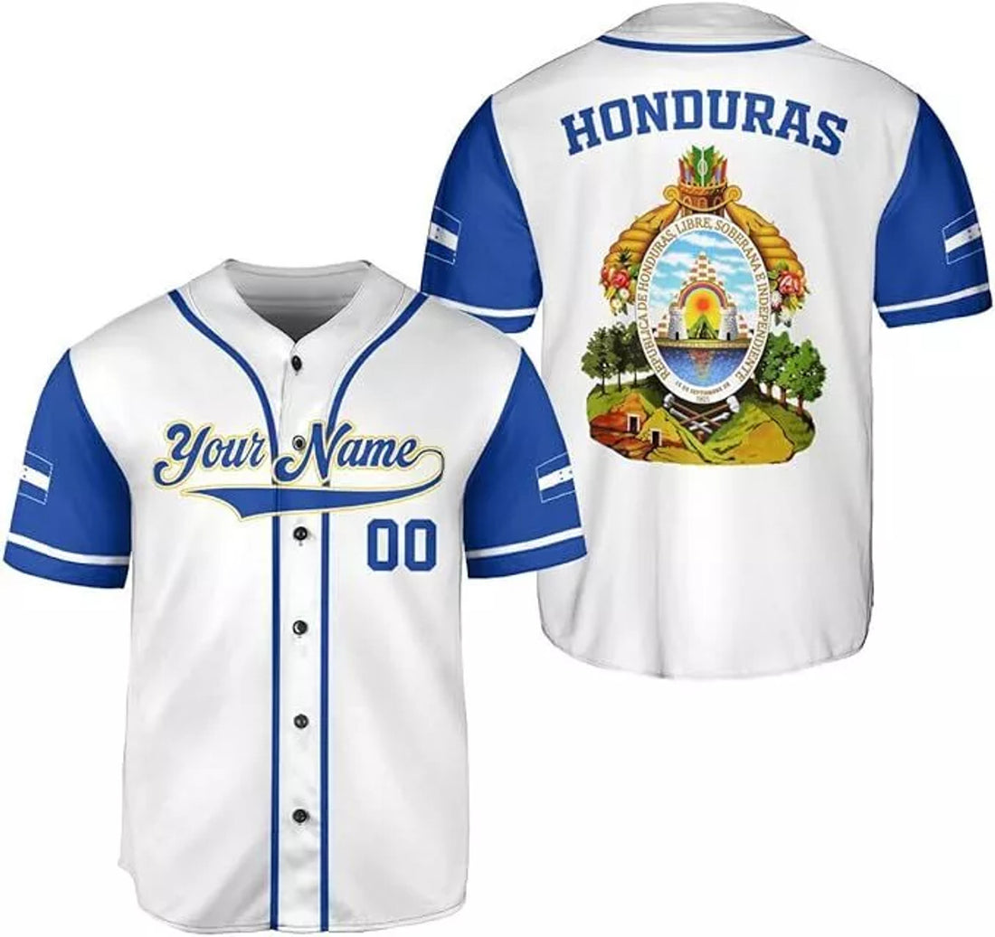 Custom Honduras Baseball Jersey Shirt Honduras Jersey for Men Camisa Honduras