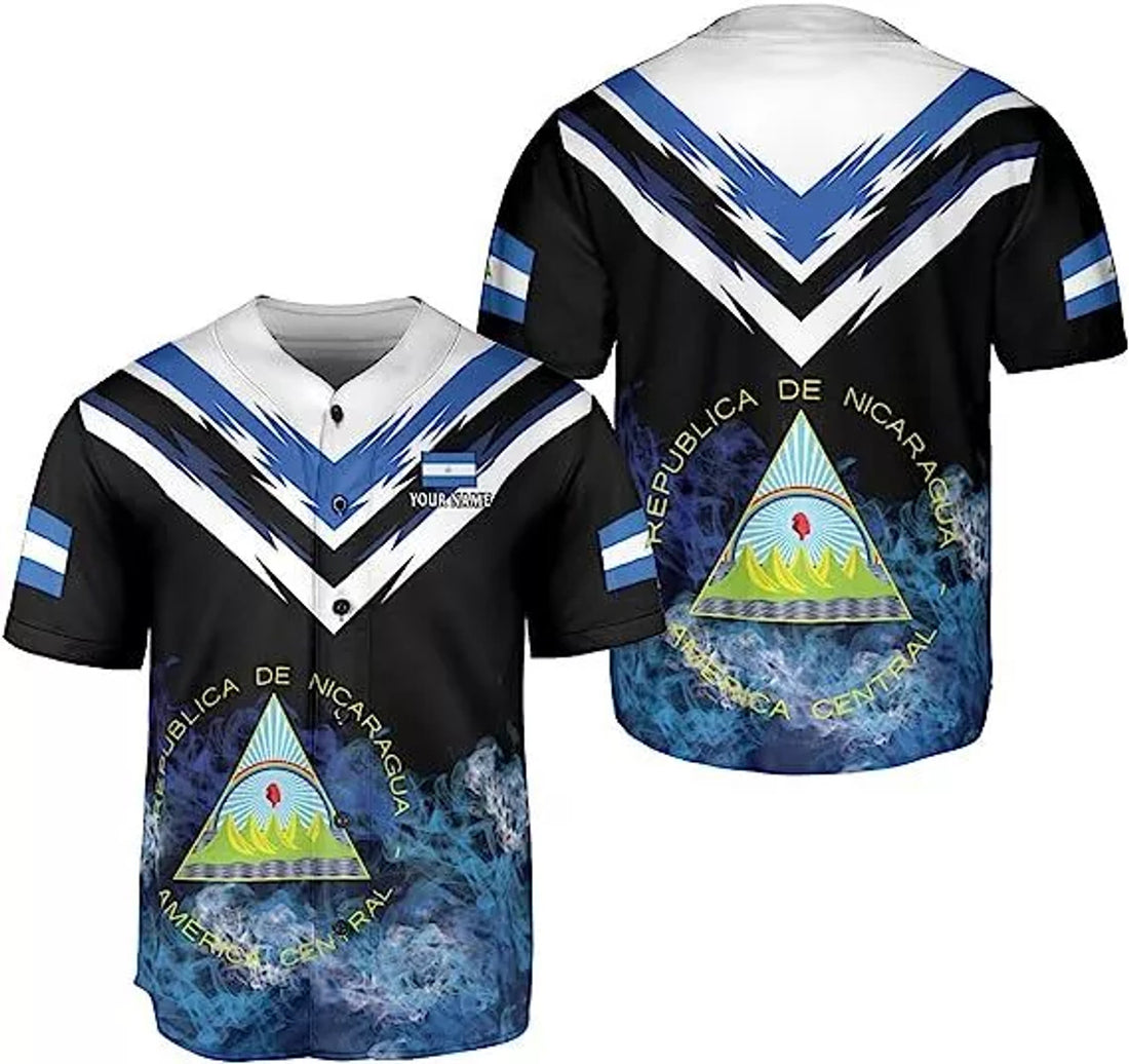 Custom Personalized Nicaragua Baseball Jersey Shirt
