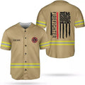 Custom Personalized Firefighter Baseball Jersey, Thin Red Line Fire Man Gift Firefight