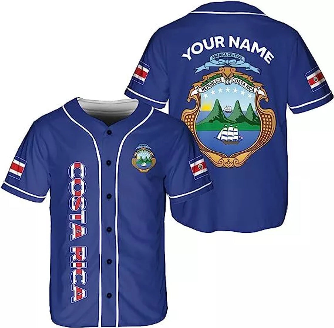 Custom Costa Rica Baseball Jersey Costa Rican Baseball Jersey for Men Women