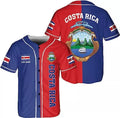 Custom Personalized Costa Rica Baseball Jersey Costa Rican Baseball Jersey for Men Women