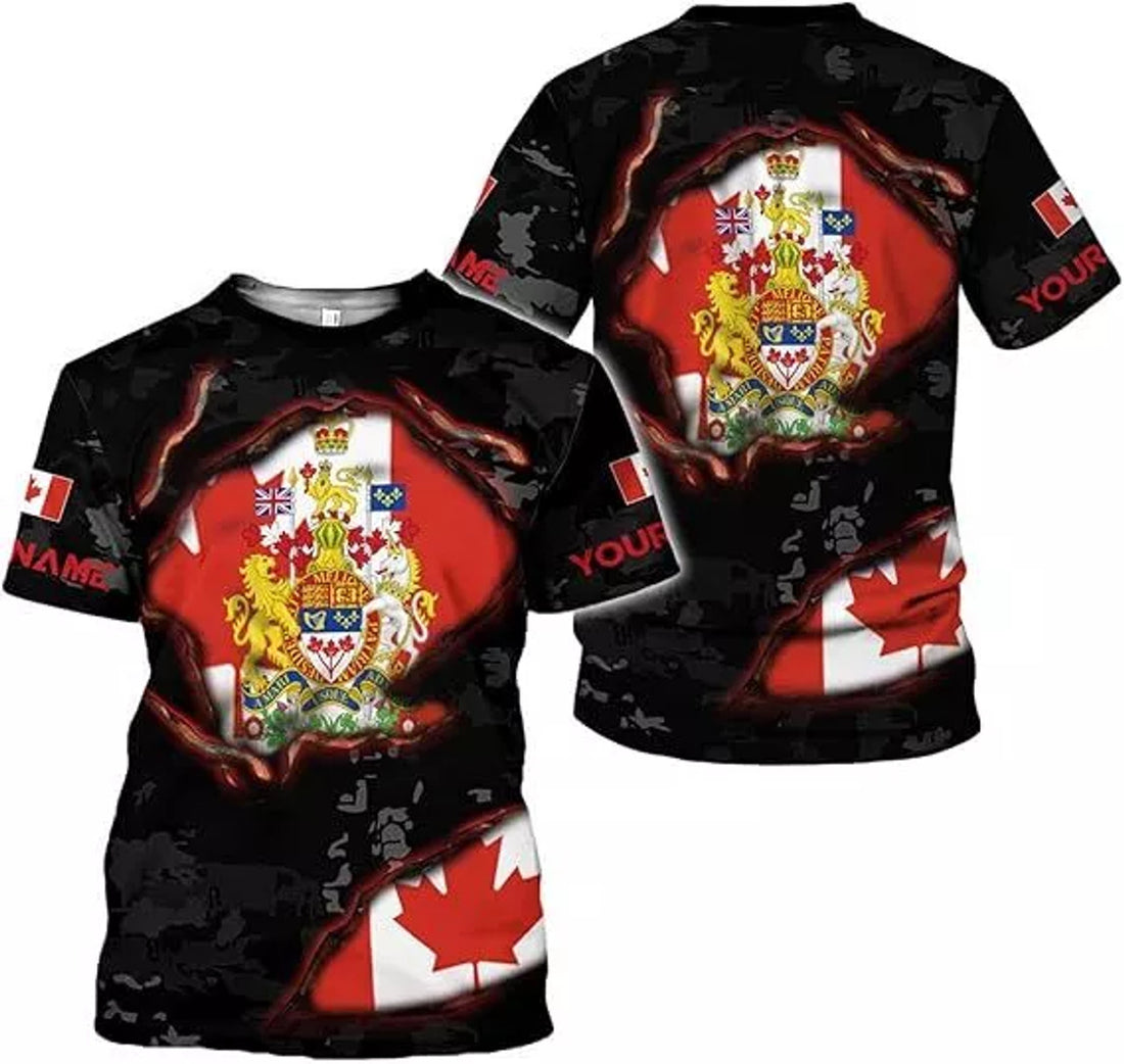 Custom Canada Shirt 3D, Canadian T-Shirt for Men and Women, Canadian Shirt, Cana