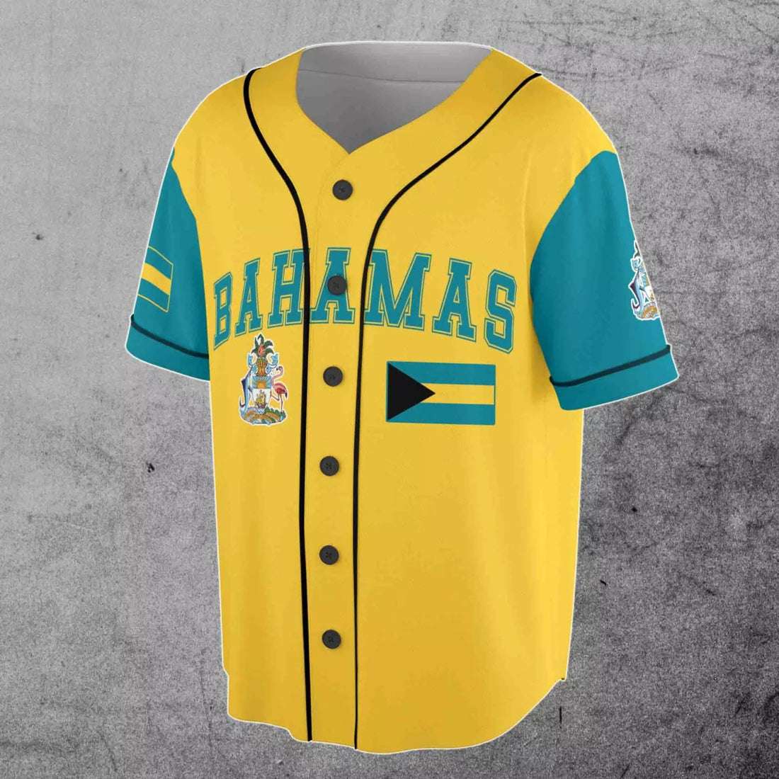 Custom Name Number Bahamas Flag Honduras Coat of Arms 3D Baseball Jersey
