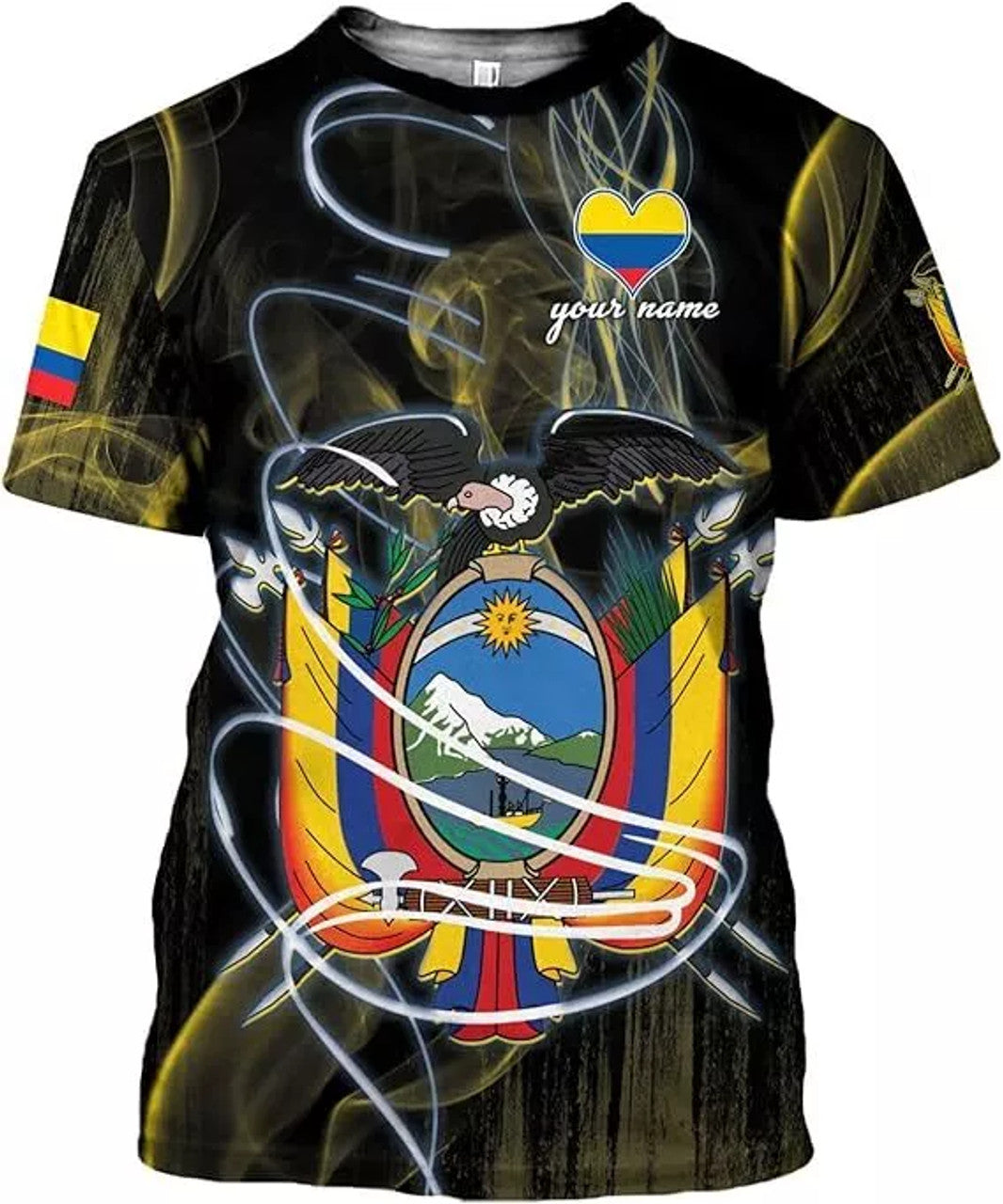 Custom Ecuador Ecuadorian Flag Pride Gift T-Shirt, Ecuador Shirts for