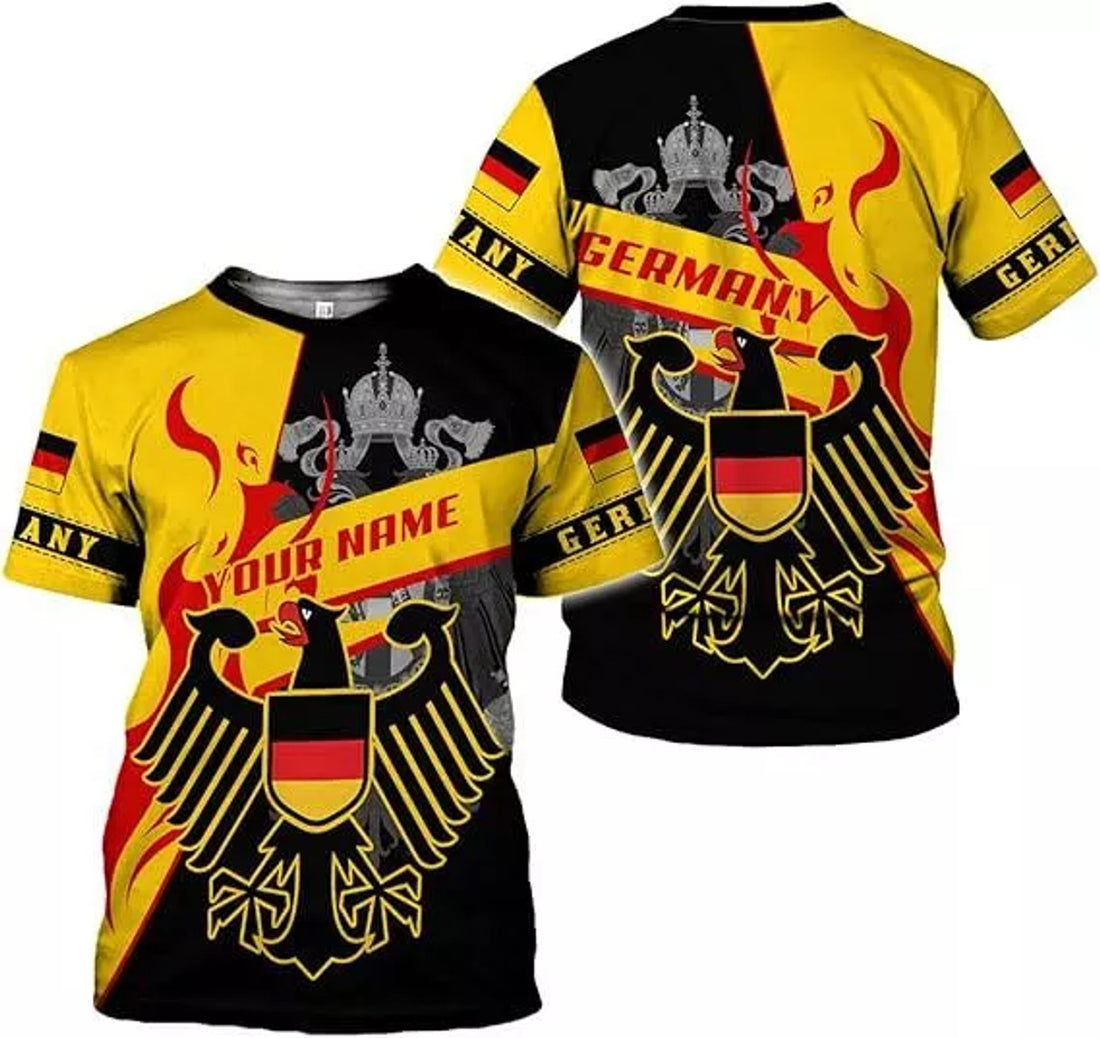 Custom Germany Shirt 3D Custom German Shirt gift for Men and Women German Flag Shirt