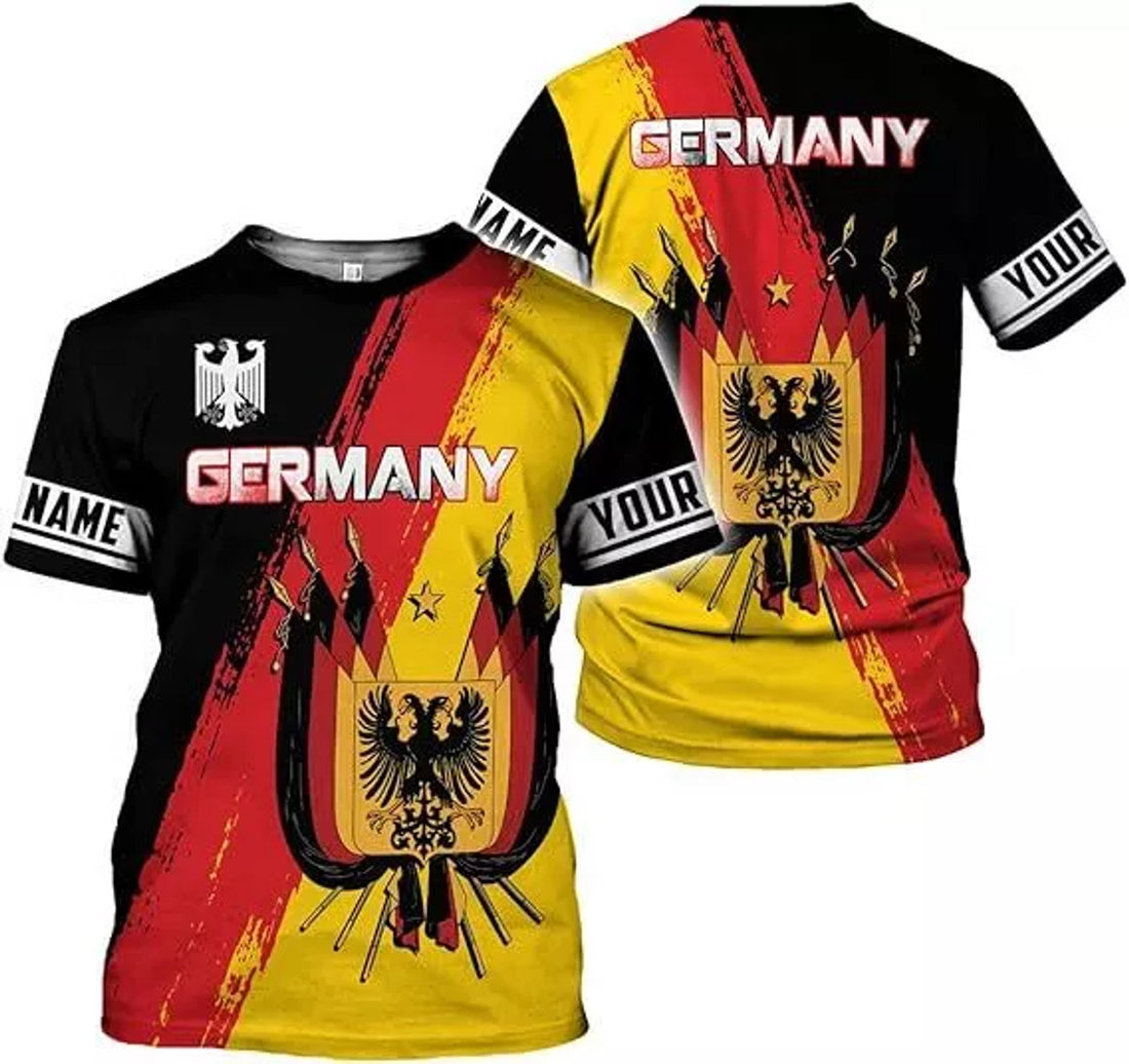 Custom Germany Shirt 3D Custom German Shirt gift for Men and Women German Flag Shirt