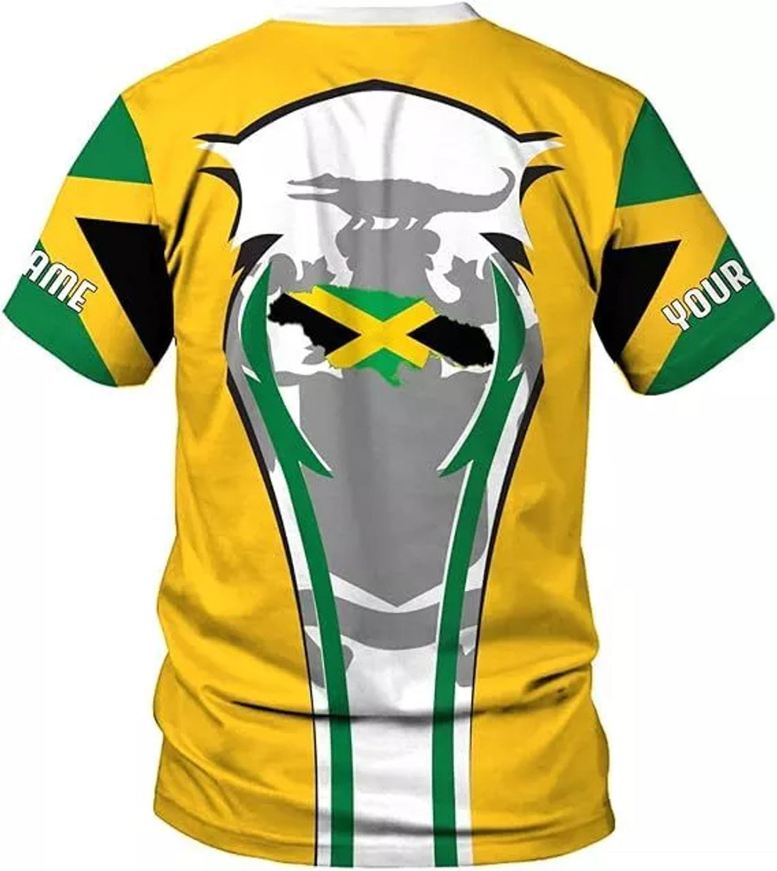Custom Jamaica Flag Lion Shirt for Men Women Jamaican Pride T-Shirt 3D