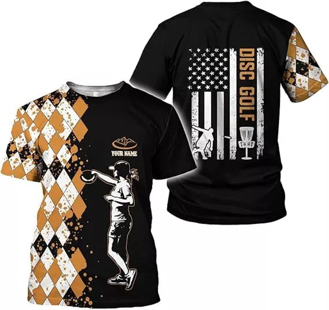 Custom Disc Golf T-Shirt 3D All Over Printing S-5XL Disc Golf Shirts for Men