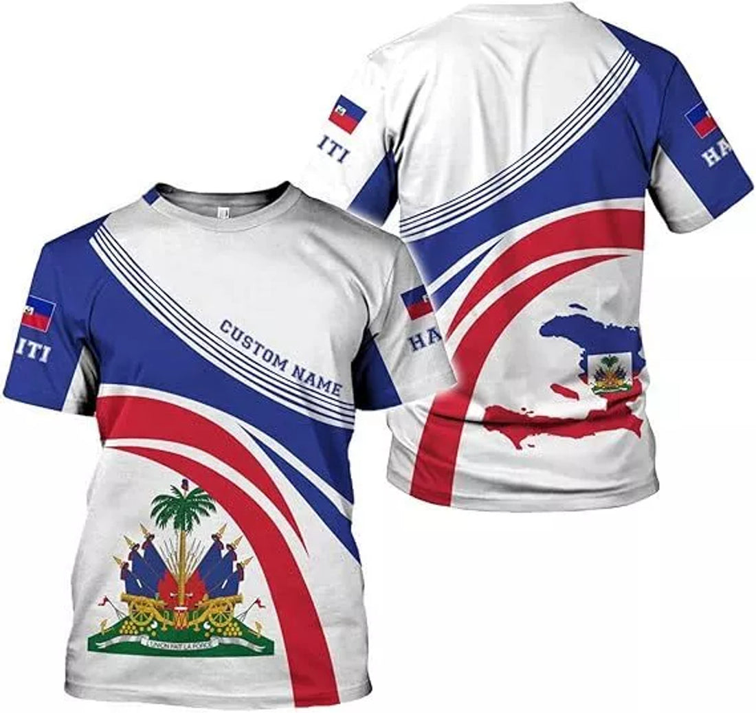 Custom Haiti Shirt Haitians Flag Pride Shirt Haiti Shirts for Men Haitian Pride