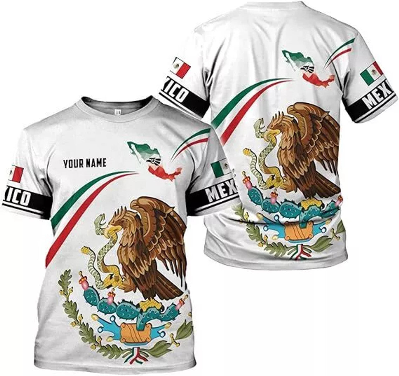 Custom Mexican Shirts for Men, Customized Mexico T-Shirt for Men