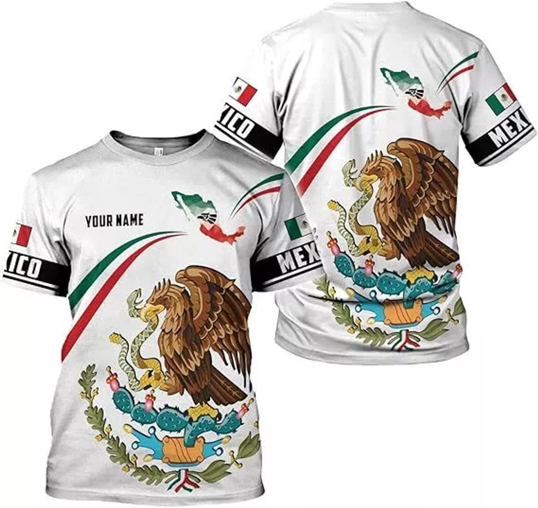 Custom Mexican Shirts for Men, Customized Mexico T-Shirt for Men