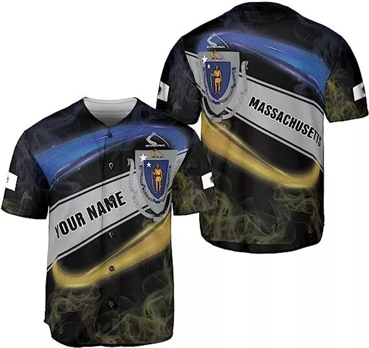 Custom Personalized Name Massachusetts Baseball Jersey, Shirts Massachusetts Shirts for