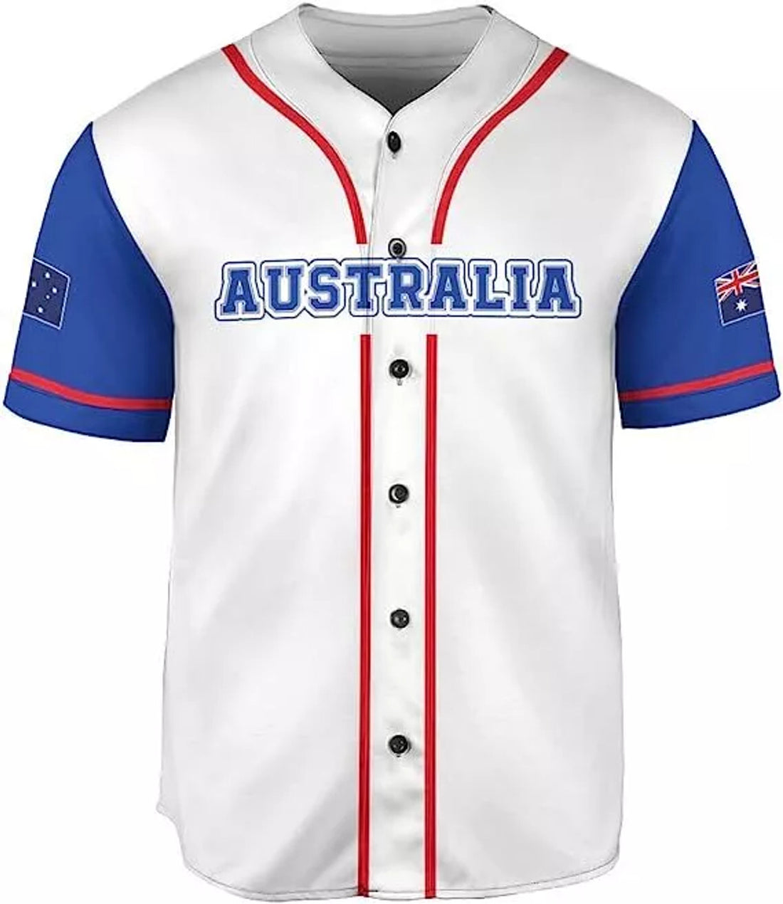 Custom Australia Baseball Jersey Shirt Australia Flag Australian Kangaroo