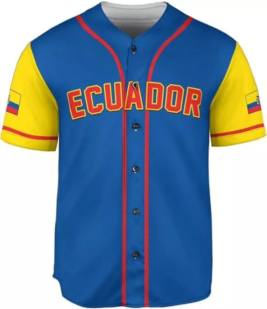 Ecuador Baseball Jersey Ecuador Pride Flag Jerseys Ecuador Flag Jersey Gift