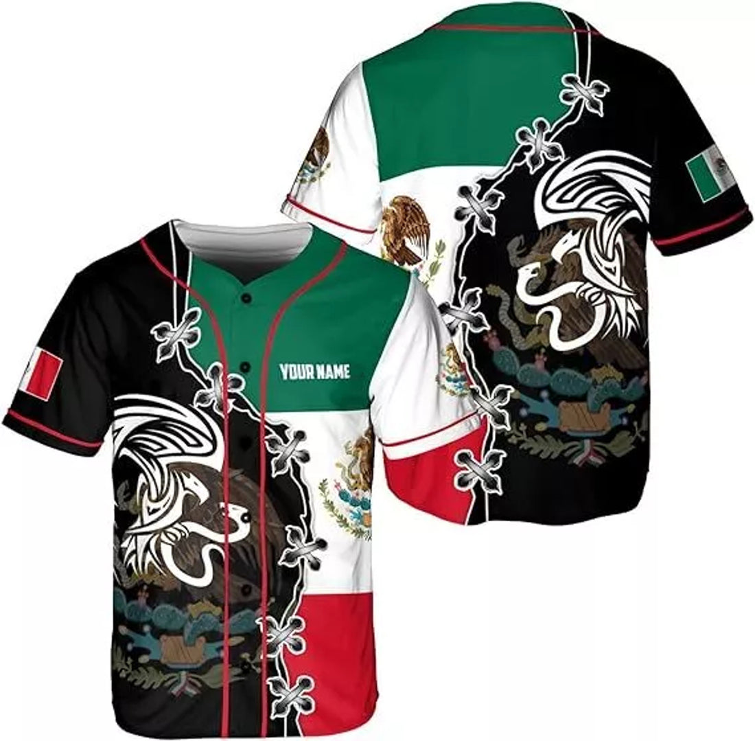 Custom Mexico Baseball Jersey Soccer Shirt Men Women