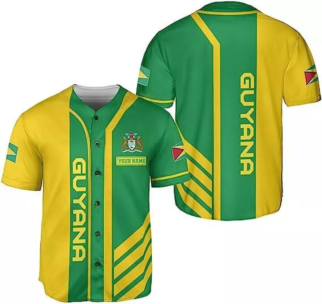 Custom Personalized Guyana Shirts Guyana Pride Baseball Jersey Guyanese Guyana Flag J