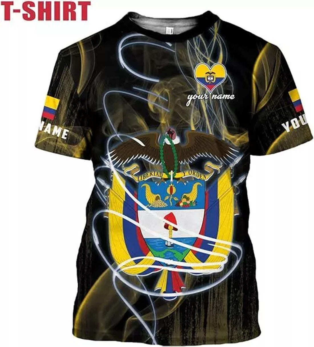 Custom Colombia Shirt 3D, Custom Colombia Flag Shirts for Men Women, Colombian Pride