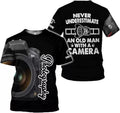 Custom Photography Shirt Photographer Shirts Photographic Camera T-Shirt Men Sizes S- 5XL