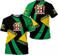 Custom Jamaica Flag Lion Shirt for Men Women Jamaican Pride T-Shirt 3D