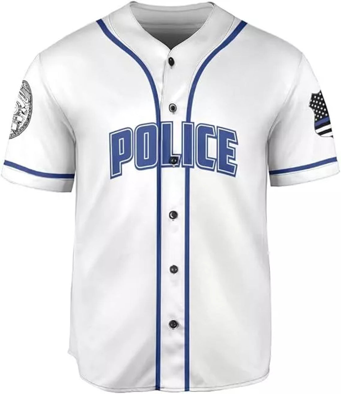 Custom Name Police Baseball Jersey Police Shirts for Men Mens Police Tshirt