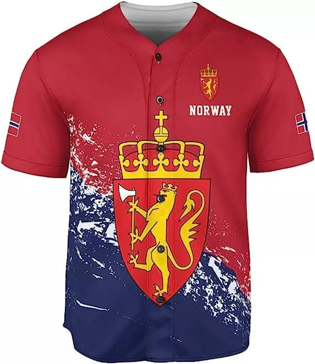 Custom Personalized Norway Baseball Jersey Shirt Norwegian Pride Flag Roots Norwegian J