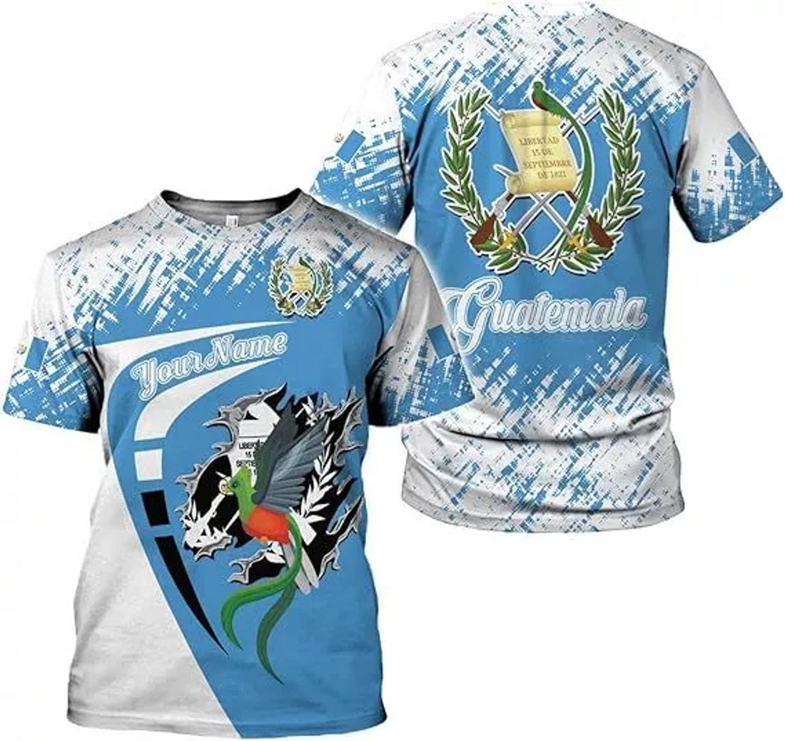 Custom Guatemala Shirt 3D Camisas Guatemala Flag Shirts Guatemalan Pride T-Shirt