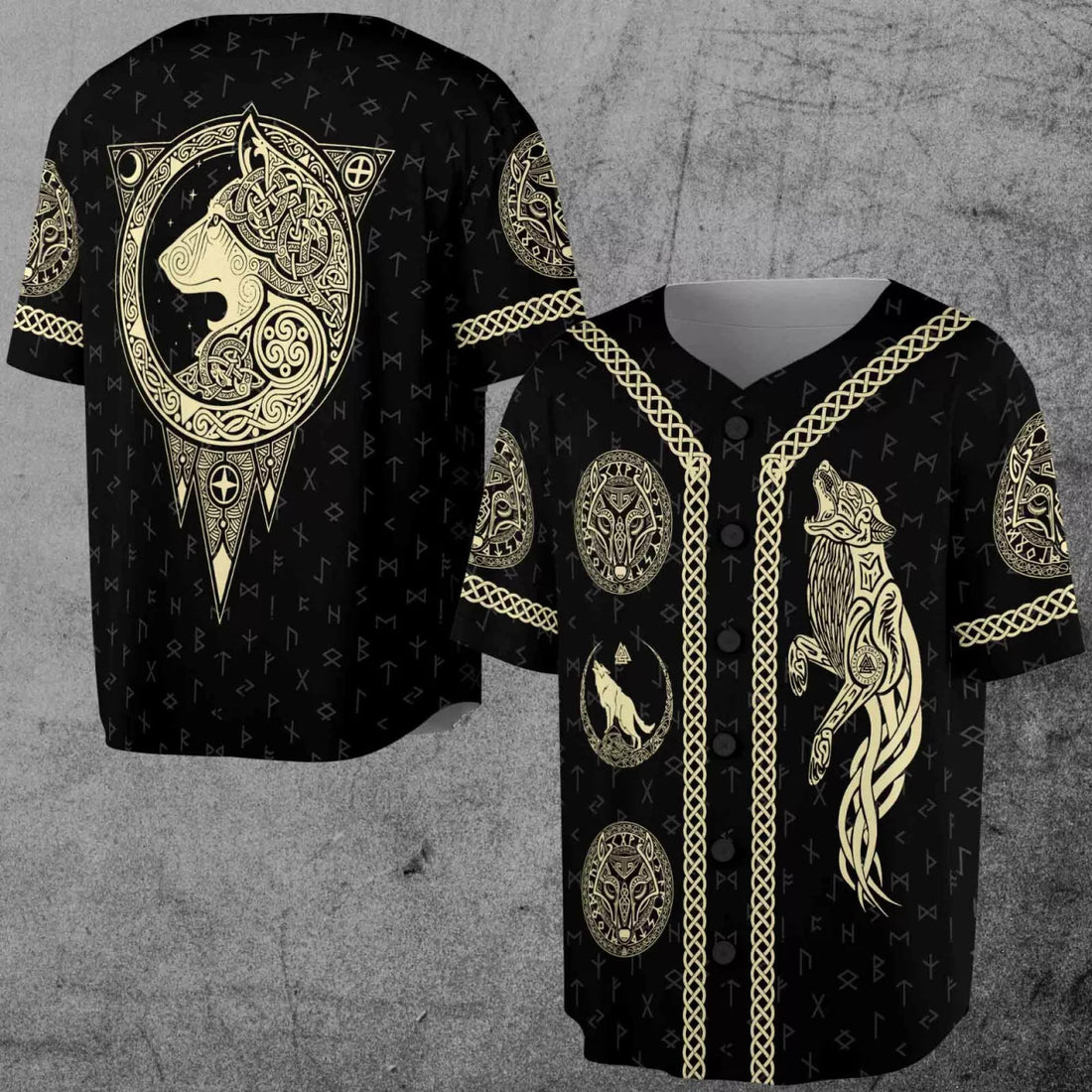 Wolf Sons of Odin Valhalla Await 3D Baseball Jersey Size S-5XL