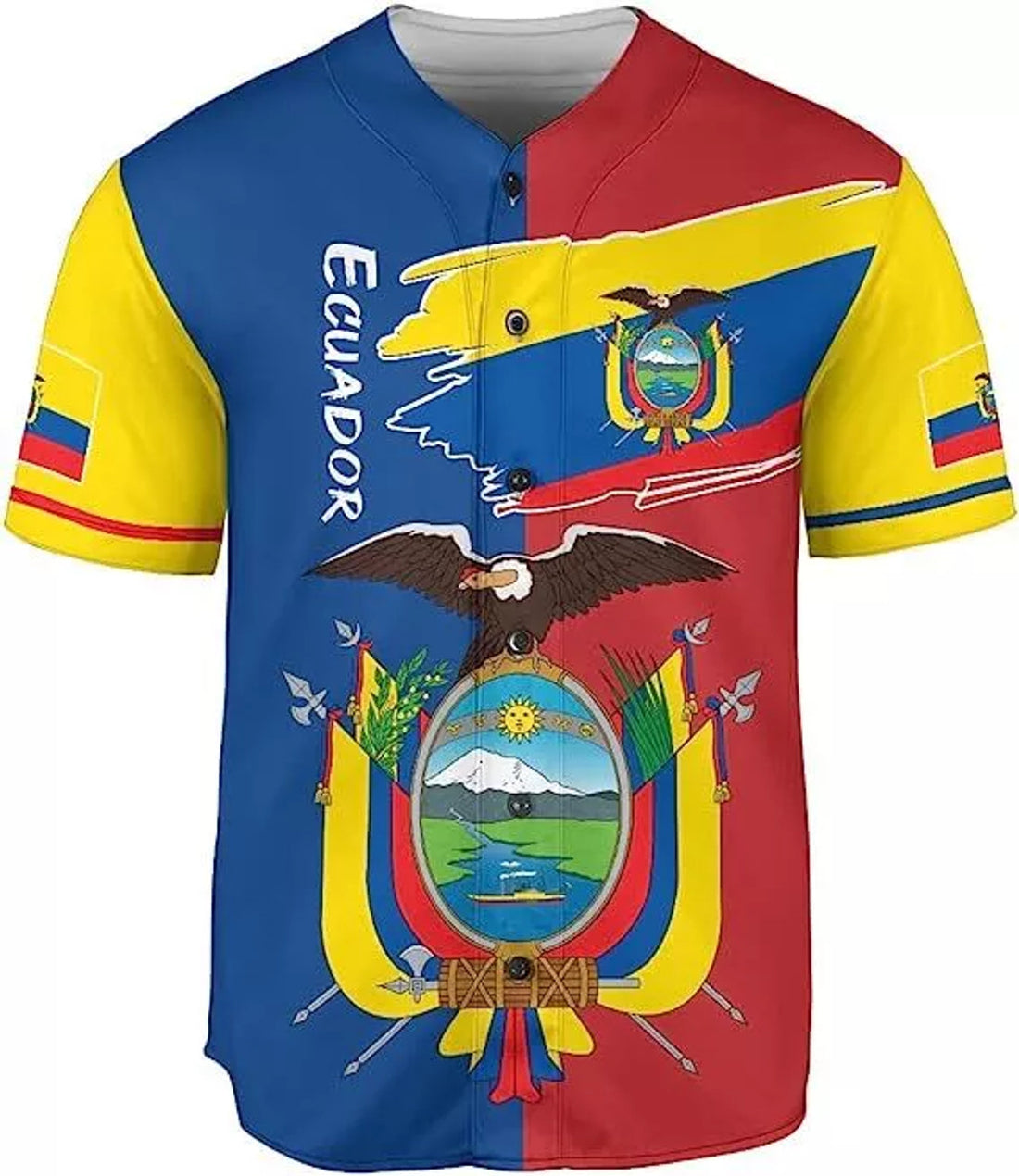 Custom Personalized Ecuador Baseball Jersey Shirt Ecuador Flag Jersey Ecuadorian Jers