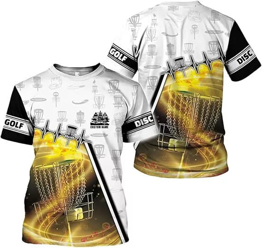 Custom Disc Golf T-Shirt 3D All Over Printing S-5XL Disc Golf Shirts for Men