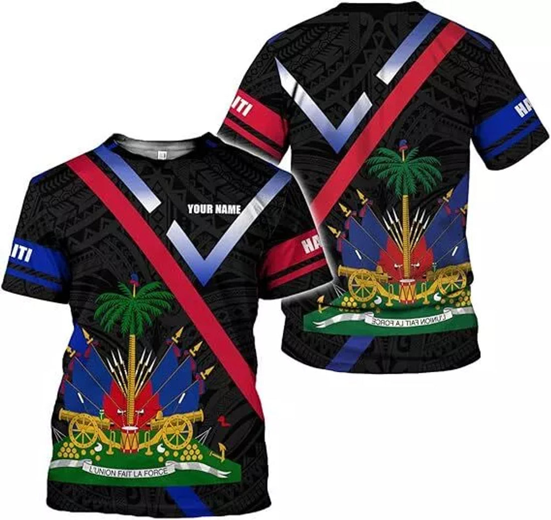 Custom Haiti Shirt Haitians Flag Pride Shirt Haiti Shirts for Men Haitian Pride