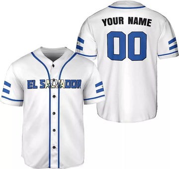 Custom Personalized El Salvador Proud AOP Baseball Jersey Unisex XS-5XL El Salvador Je