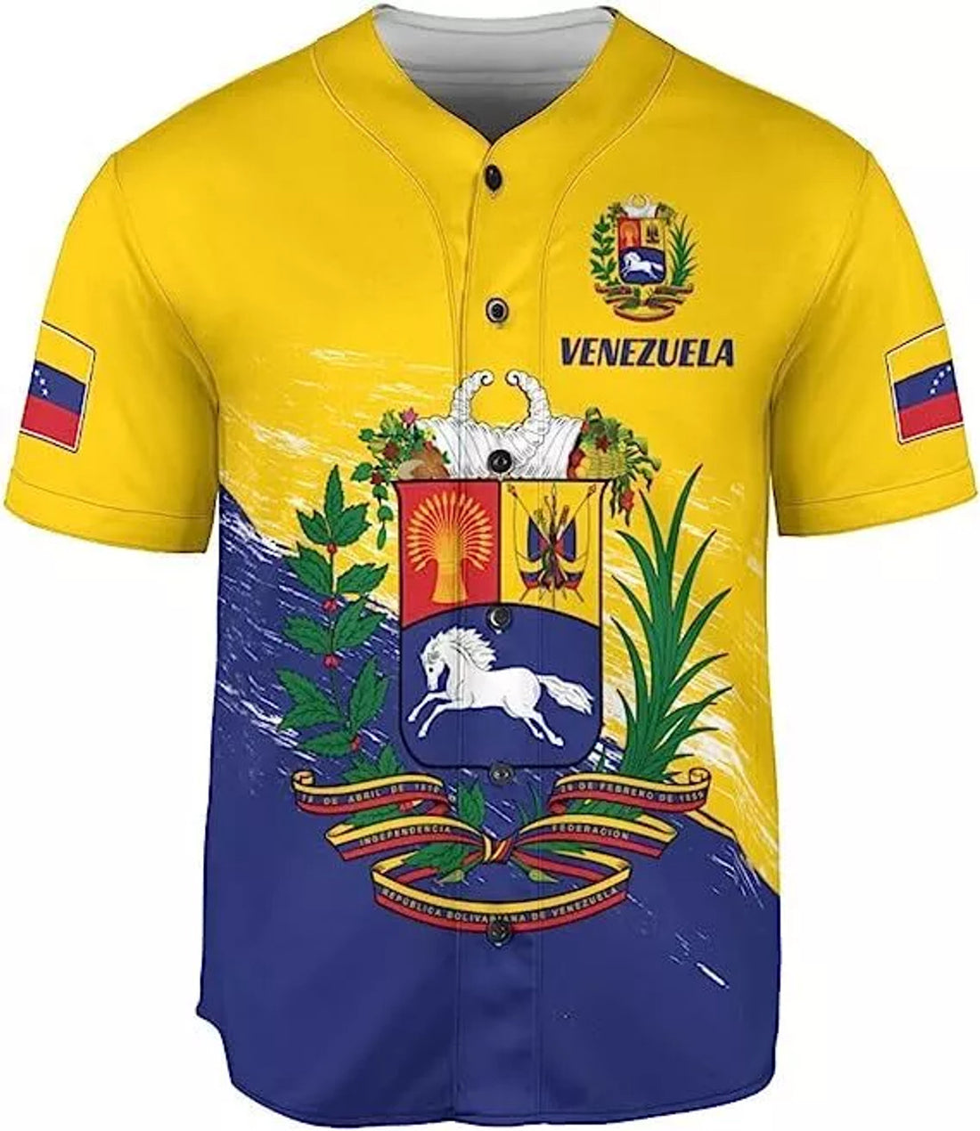 Custom Venezuela Baseball Jersey Proud Venezuelan Flag Jersey for Men Women
