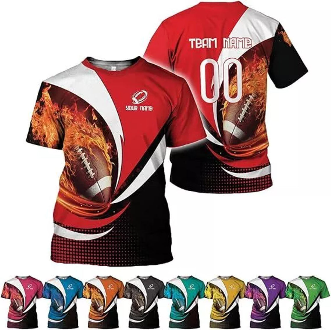 Custom 3D Football Shirts for Men Unique Team Shirt & Gifts for Football Lovers