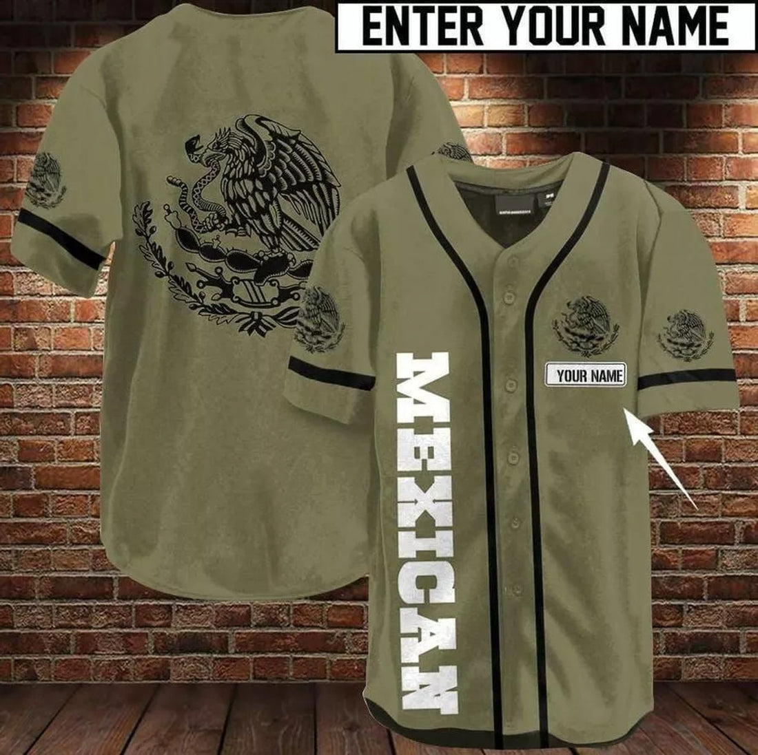 Custom Mexico Mexican Green Custom Name Baseball Jersey Shirt 3d s 5xl Men Dad Father D