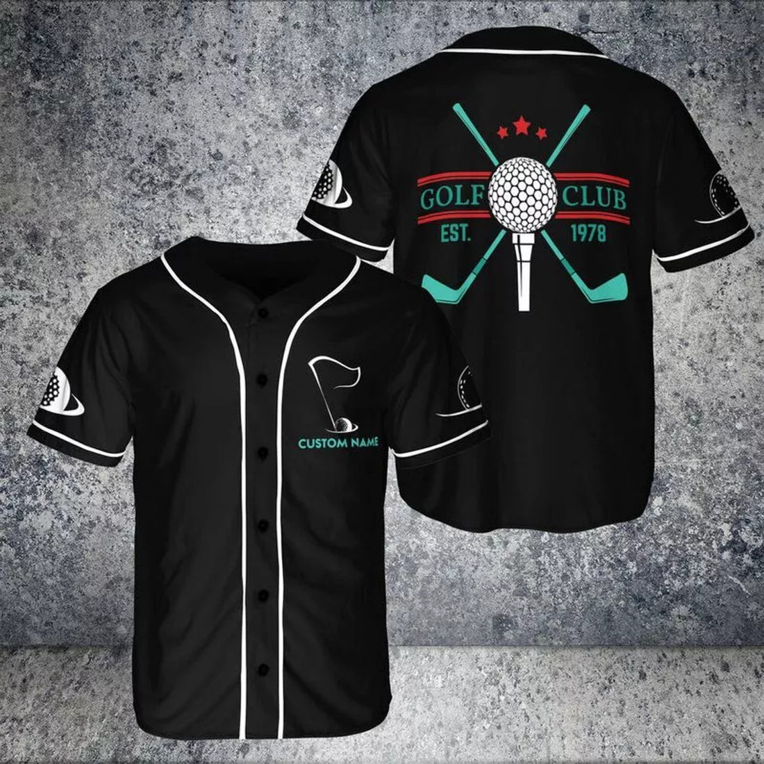 Custom Golf Club And Ball Golfer Baseball Jersey Golf Team Outfit Idea Unisex Baseball