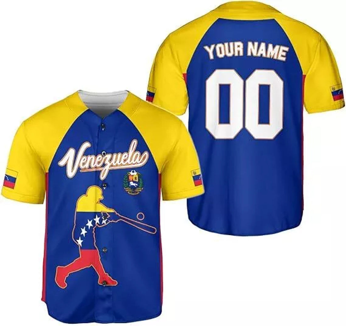 Custom Venezuela Baseball Jersey, Camisa De Venezuela, Venezuela Shirt, Venezuelan Jers