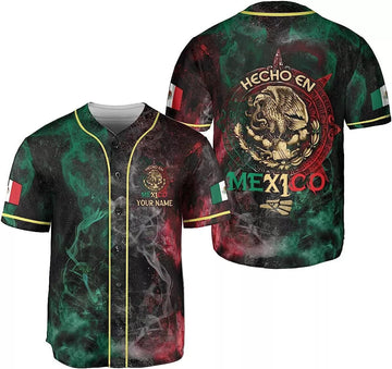 Custom Personalized Mexico Baseball Jersey, Mexican Baseball Jersey for Men Women Mexico