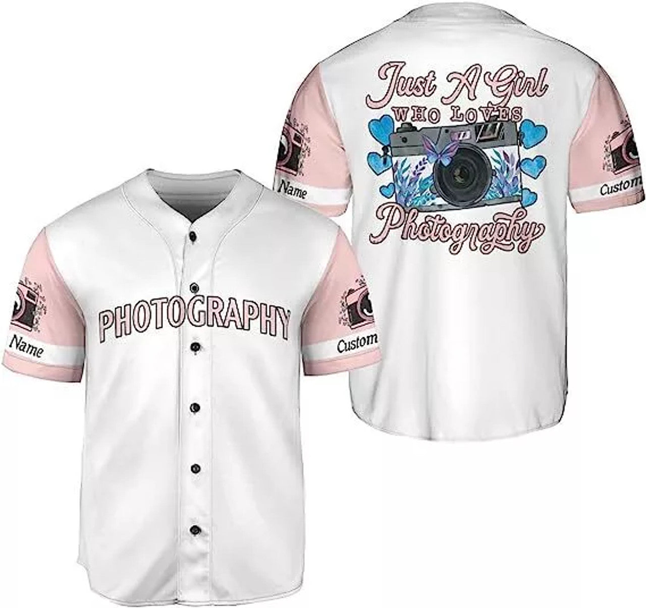 Custom Personalized Photography Jersey Shirts Photographer Baseball Jersey Shirt Photog