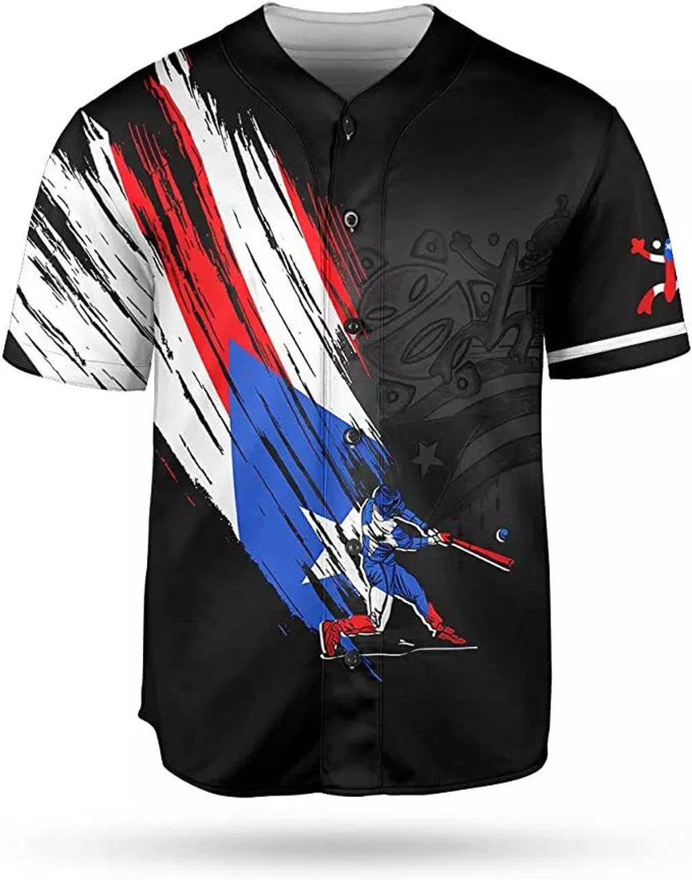Custom Personalized Puerto Rico Baseball Shirt, Customized Team Name Puerto Rican Baseball Jersey